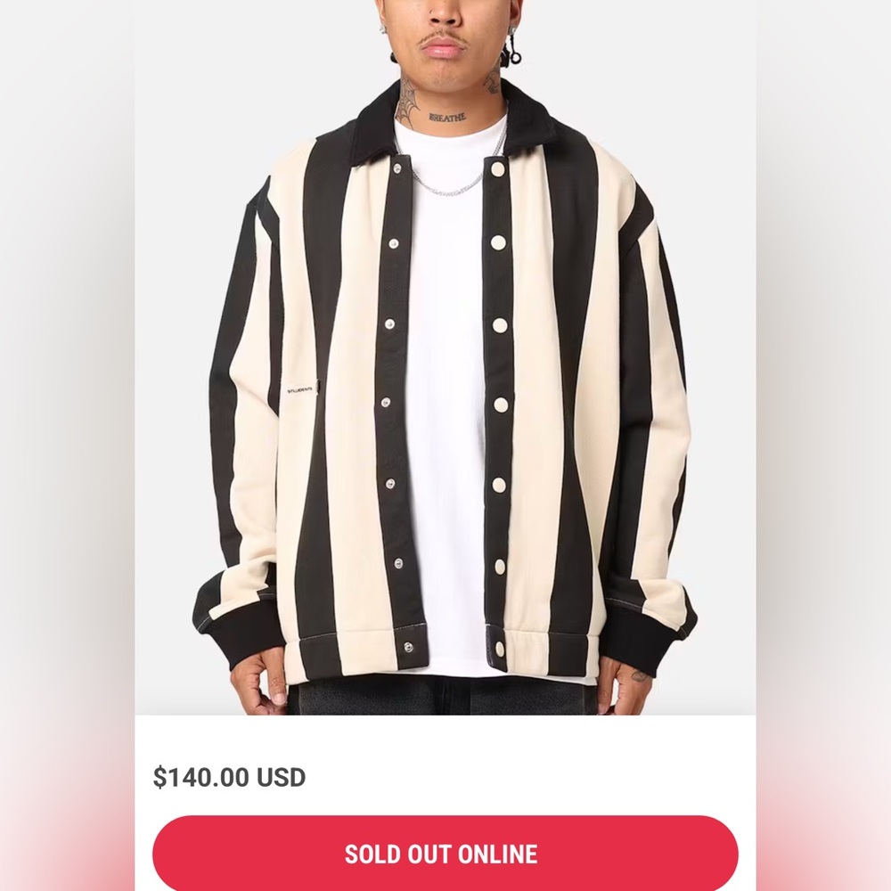 NWT: STUDENTS Remington Stripes Jacket